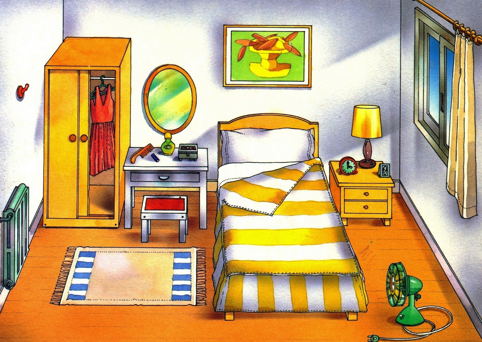 Извини это моя комната часть. Комната с предметами. Рисование комнаты в доме для детей. Спальня рисунок для детей. Нарисовать комнату с мебелью.